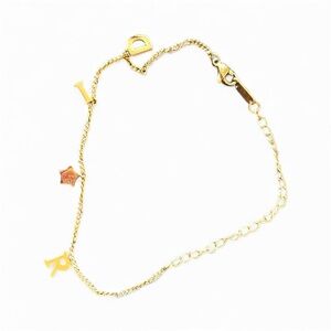 Gold Initial Charm Bracelet